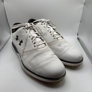 Under Armour White Performance SL‎ Spikesless Golf Shoes Men Sz 12